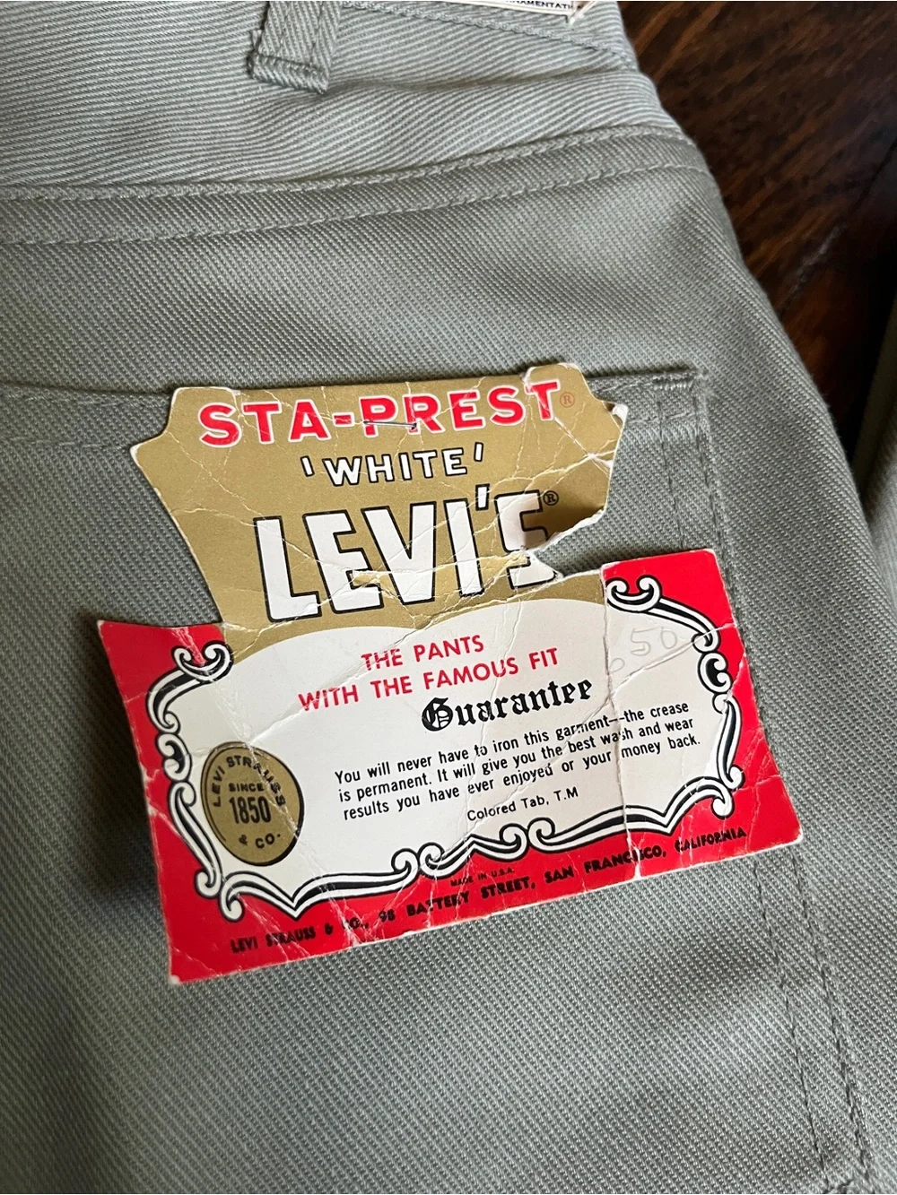 70’s Levi’s “Big E” Sta-Prest Slacks